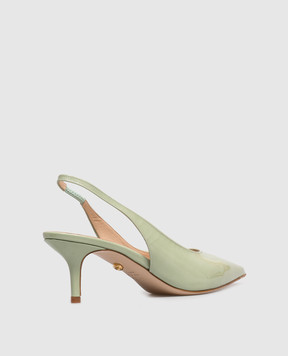 Babe Pay Pls Зеленые кожаные лакированные слингбеки 215604LA
