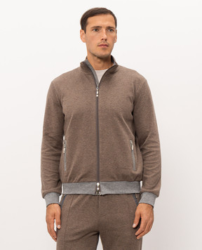 Doriani Cashmere Коричневая спортивная куртка 875LUNJ36