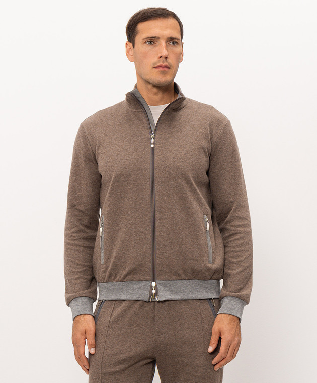 Doriani Cashmere Коричнева спортивна куртка 875LUNJ36 зображення 3