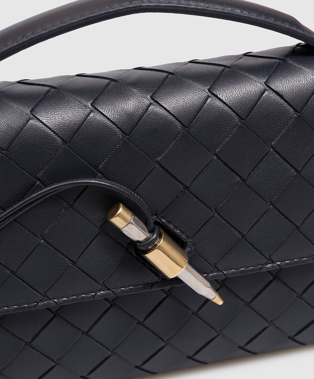 Bottega Veneta Синий кожаный клатч Andiamo A0030VVCPP3 изображение 4