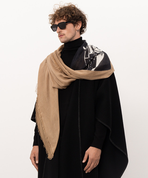 Ann Demeulemeester Коричневый шарф Vesta B0014351FA593 изображение 2