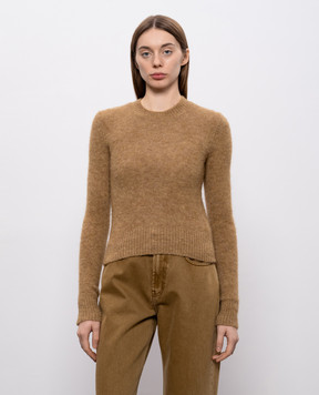 Ami Paris Коричневый свитер с шерстью FKS824KN0021