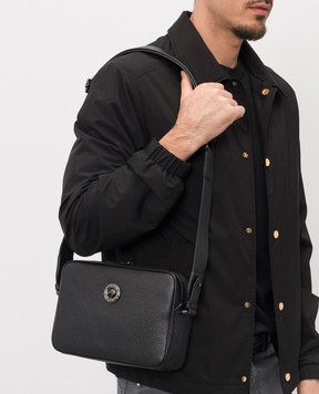 Stefano Ricci Черная кожаная сумка с эмблемой ND263GTUVD