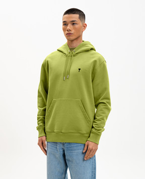 Ami Paris Зеленые худи с вышивкой эмблемы HSW764730