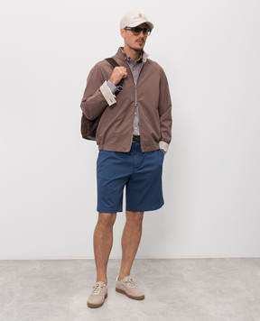 Brunello Cucinelli Коричневая рубашка из льна MM6840627