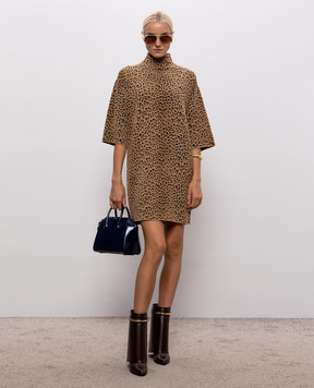 Givenchy Коричневое платье мини в леопардовый принт BW232D4ZVQ