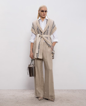 Brunello Cucinelli Біла сорочка з ланцюжком моніль M0091MA636