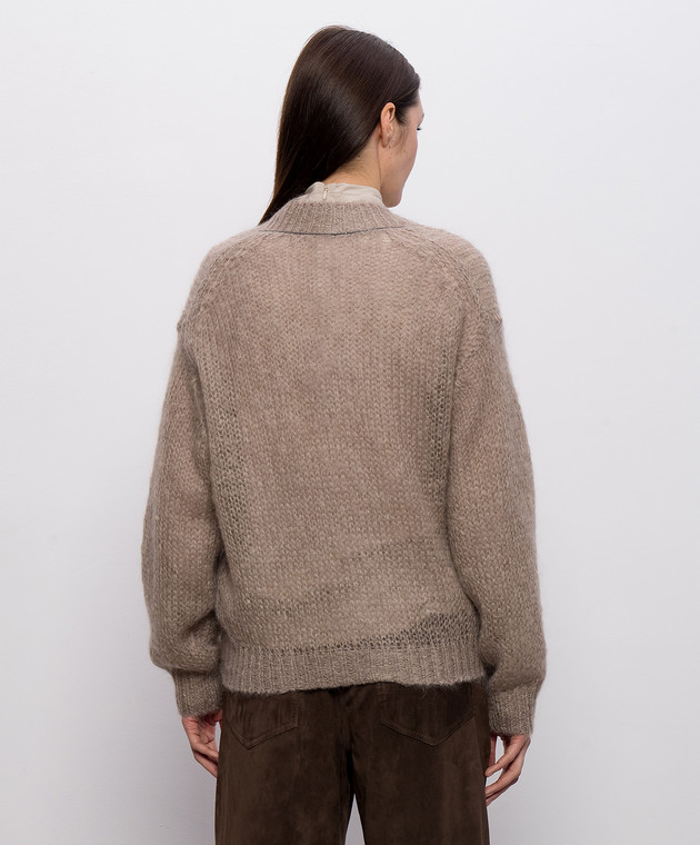 Brunello Cucinelli Бежевий пуловер з вовною MLC349302P зображення 4