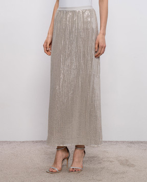 Max & Co Бежевая юбка ECO с пайетками MCOECO
