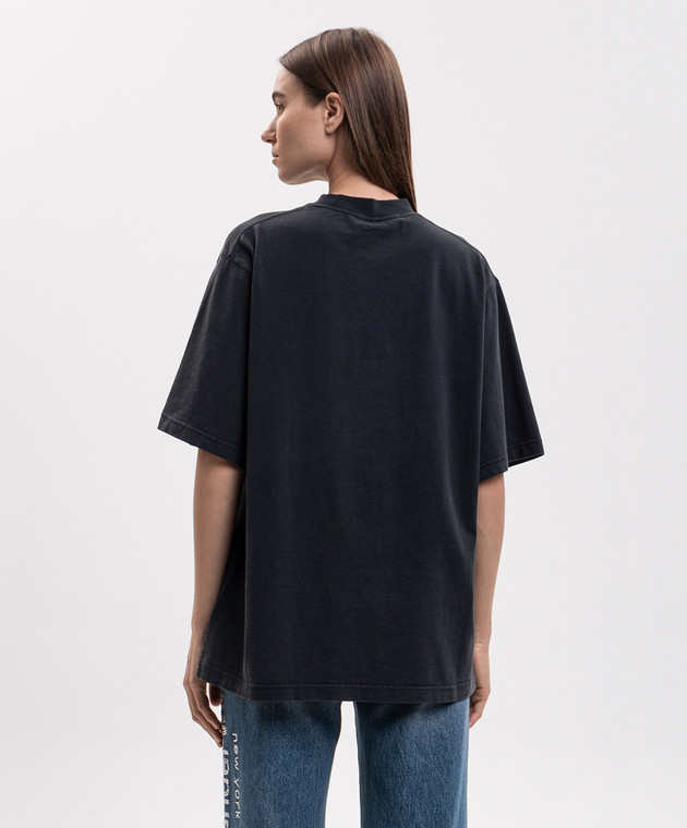 Alexander Wang Черная футболка с принтом логотипа UCC3261926w изображение 4