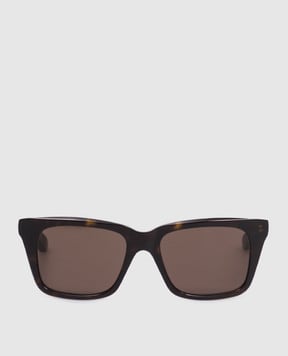 Balenciaga Коричневые солнцезащитные очки Soho Square XL 847030T0039