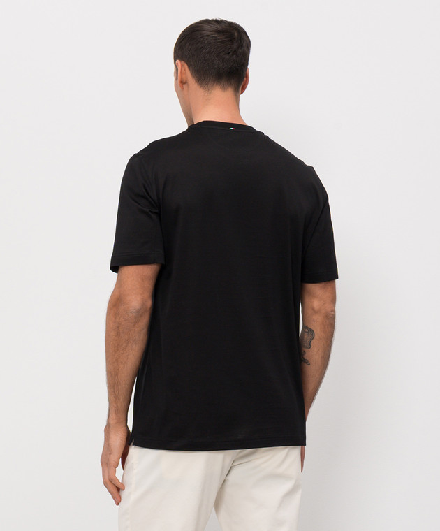 Castangia dal 1850 Чорна футболка з монограмою TSDM18F25 зображення 3