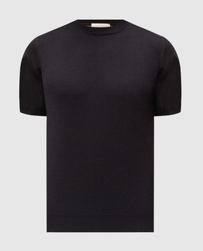 Cashmere&Whiskey Футболка с шелком черного цвета FS03