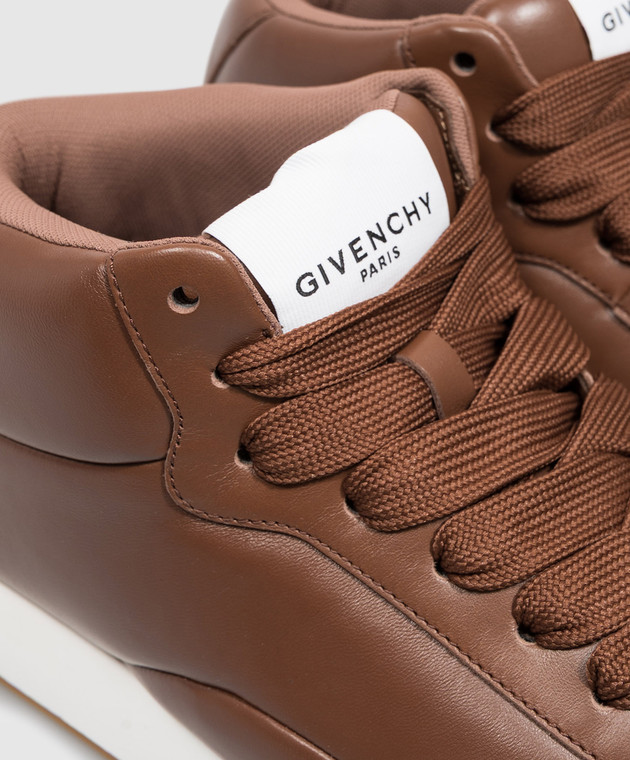 Givenchy Коричневі шкіряні хайтопи Puffy Yard BH00BEH1YC зображення 5