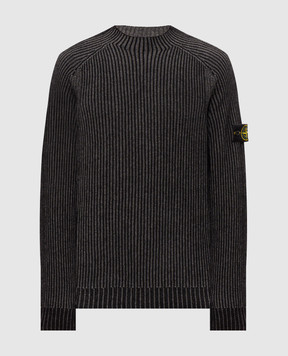 Stone Island Серый свитер из кашемира и шерсти L2S155100043S0N21