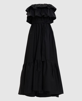 Twinset Черное платье с воланами 261AP2133