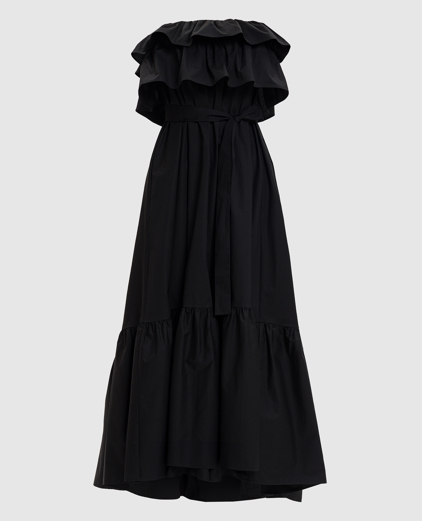 

Черное платье с воланами, Черный, Повседневные платья