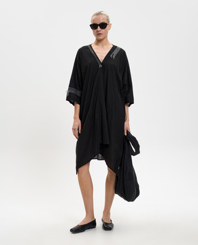 Y`S Yamamoto Чорна сукня з вишивкою YQD10030