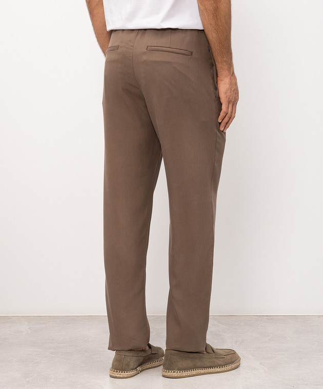 Canali Коричневі штани AE05574U97003 зображення 4