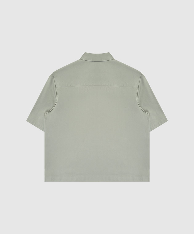 Dolce&Gabbana Дитяча зелена сорочка з короткими рукавами з монограмою логотипа L44S68FUFKA812+ зображення 2