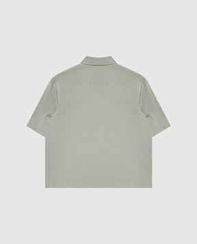 Dolce&Gabbana Дитяча зелена сорочка з короткими рукавами з монограмою логотипа L44S68FUFKA46