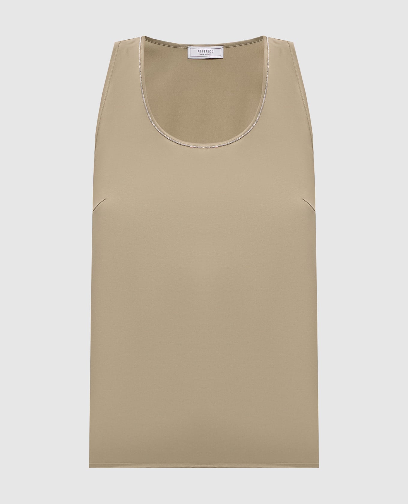 Топ цвета хаки с цепочкой мониль