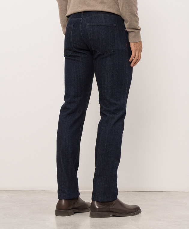 Kiton Синие джинсы с логотип патч UPNJSK0113H изображение 4