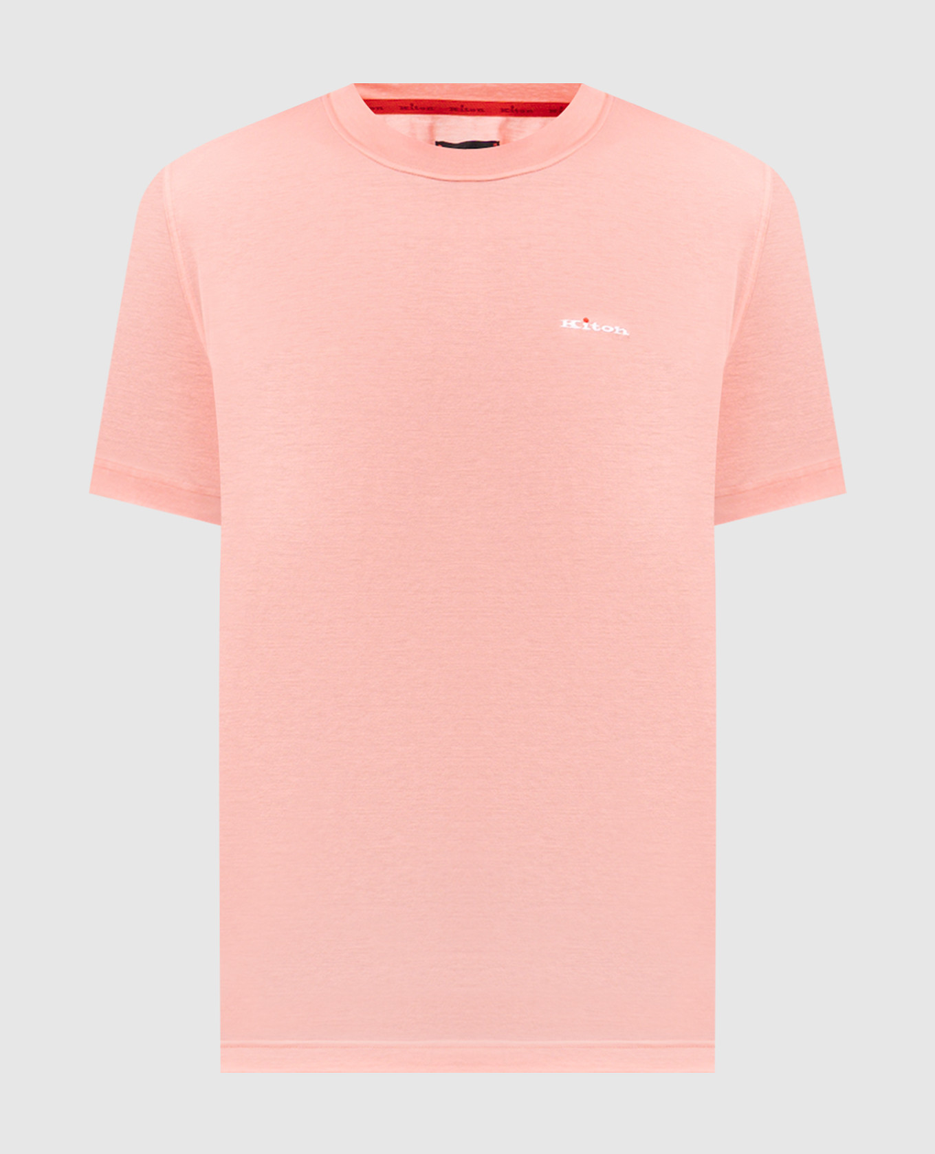 Розовая футболка с вышивкой логотипа