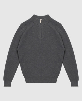Brunello Cucinelli Детский серый джемпер B29M40004B