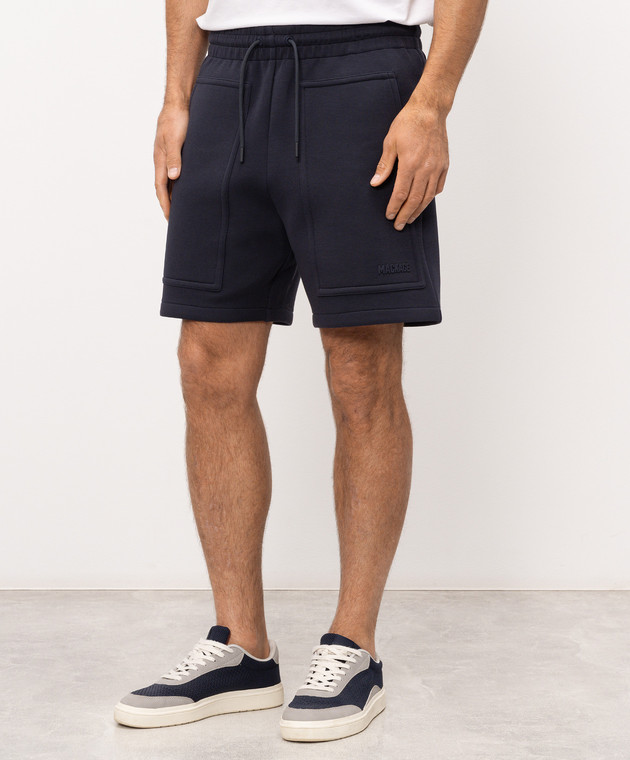 Mackage Сині шорти Elwood з фактурним логотипом ELWOODR зображення 2