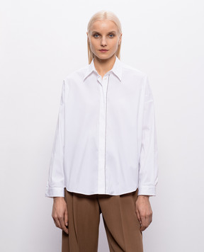 Brunello Cucinelli Белая рубашка с цепочкой мониль MP091MA636