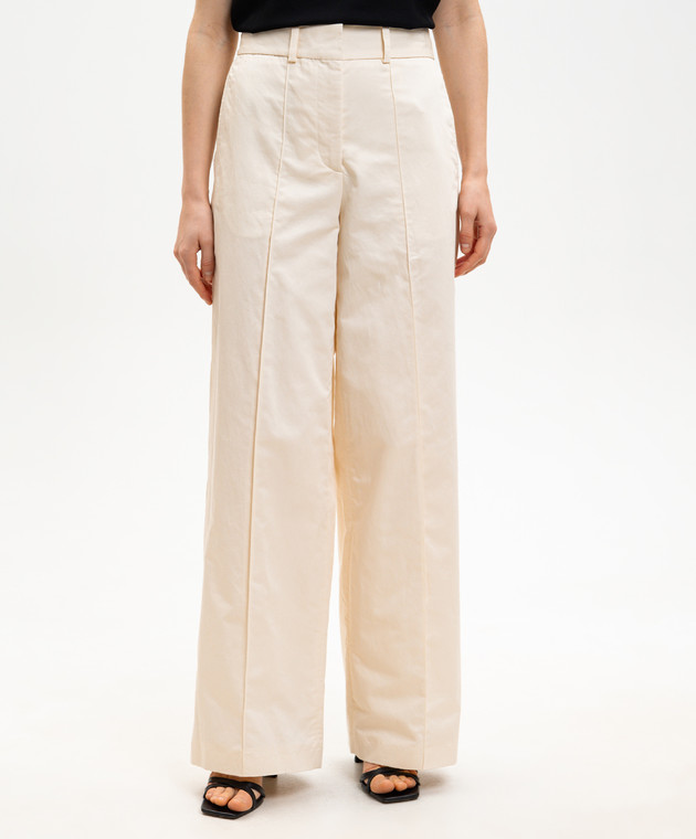 JOSEPH Штани Jnane кольору айворі з льоном JF009695 зображення 3