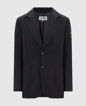 Maison Margiela MM6 Черный жакет с шерстью S52BN0159M36006