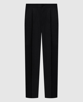 Herno Чорні штани з льоном PT000202U17155S