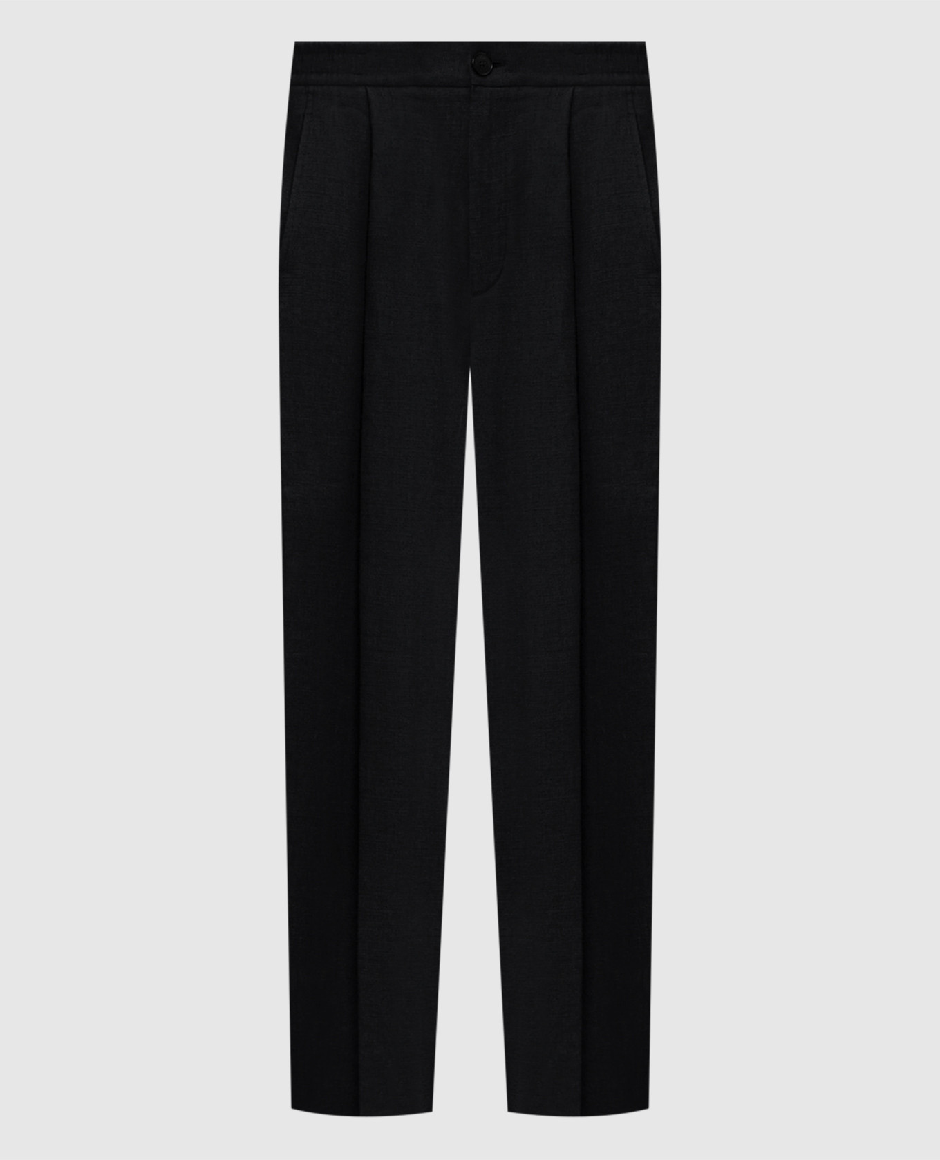 Черные брюки с льном