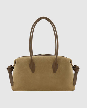 YUZEFI Коричнева замшева сумка Brioche BRIOCHEDUFFLESUEDE