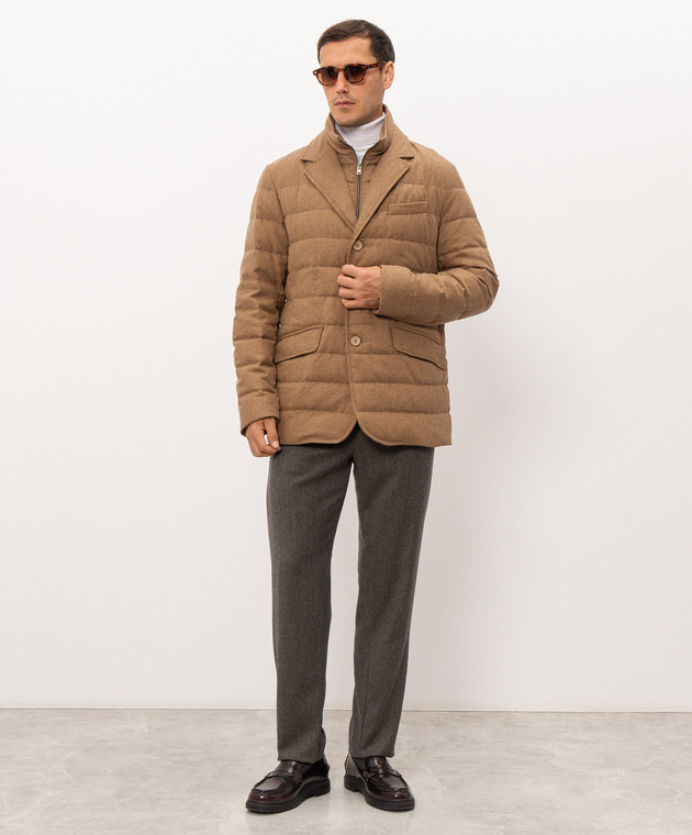 Canali Коричневые брюки из шерсти AR03472V91659 изображение 2