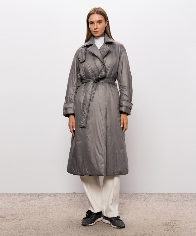 Max & Co Серая удлиненная куртка MCLAGAMI изображение 3