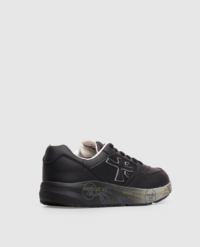 Premiata Детские черные кожаные кроссовки Demi 322394633640