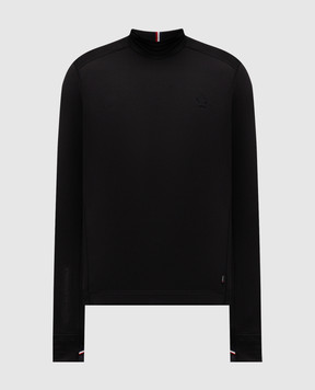 Moncler Grenoble Черный гольф с монограммой нашивкой K20978G00020899JO