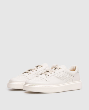 Doucal's Сірі шкіряні кросівки з плетінням DU3261HAXEUY217