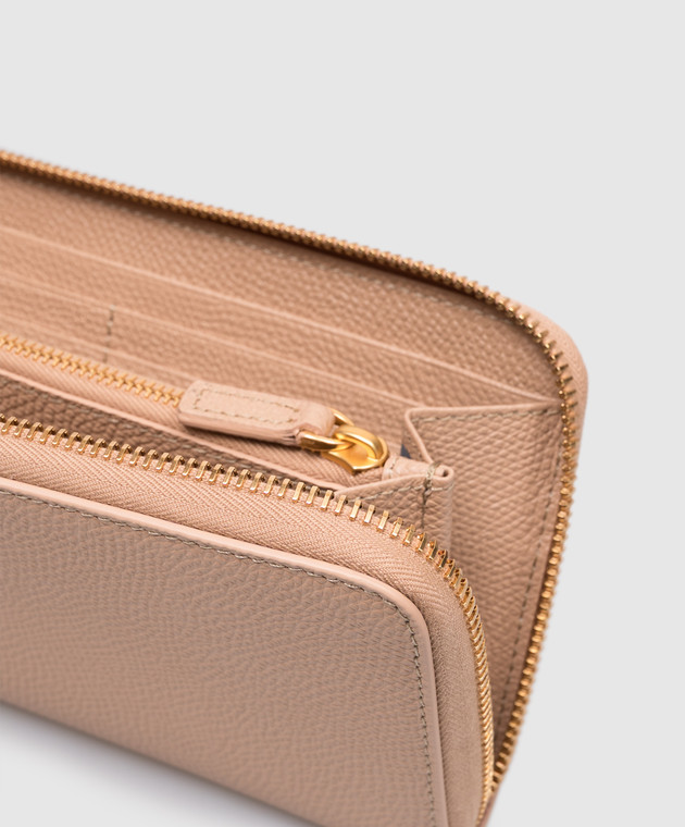 Valentino Бежевий шкіряний гаманець VLogo Signature 9W2P0BB3SNP зображення 4