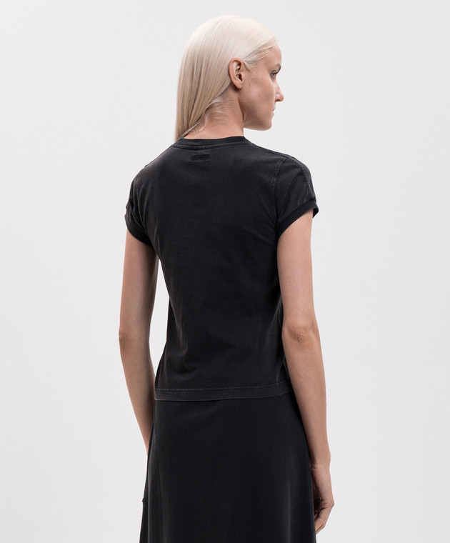 Vetements Чорна футболка з вишивкою WH27TR166B зображення 4
