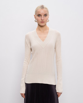 JOSEPH Бежевый пуловер Jardin с шелком JF009706
