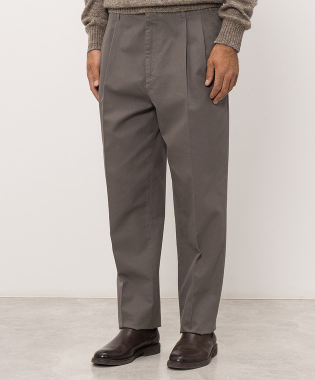 Brunello Cucinelli Серые брюки M252DS2440 изображение 3