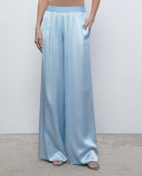 Ermanno Scervino Голубые брюки из шелка D482P756NXE