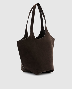 The Attico Коричневая замшевая сумка с логотипом 260WAH00062LBT007AA