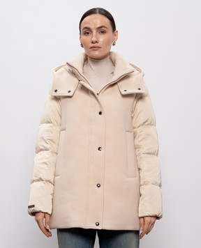 Peserico Бежевий пуховик з вовною S240813195D