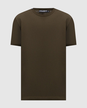 Dolce&Gabbana Зеленая футболка с нашивкой логотипа G8JX7TG7P1A