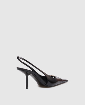 Saint Laurent Черные кожаные слингбеки BABYLONE BRETEUIL 858966AAEHI